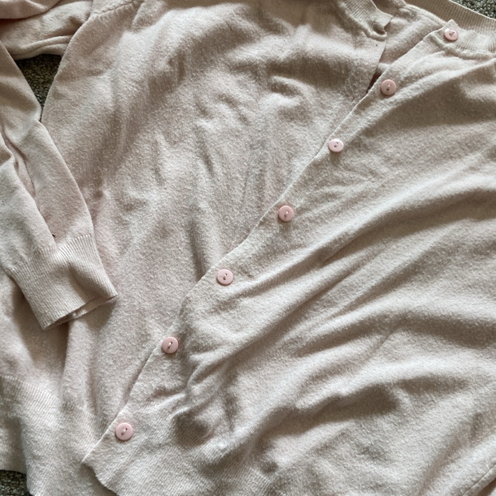 Classic Blush Pink Knit Cardigan - Picture 4 of 4